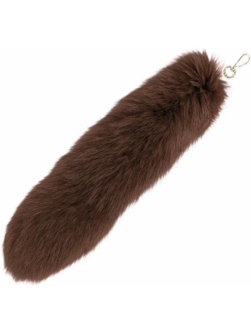 Women's Brown Pendant Cosplay Costume Halloween Furry Tails Keychain Handbag